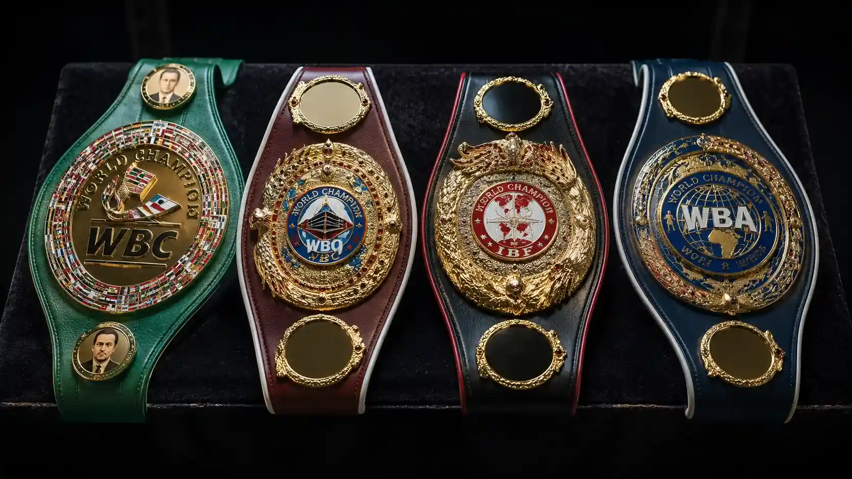 Boxverbände WBA, WBC, IBF und WBO: Weltmeistergürtel und Wettkampfkalender